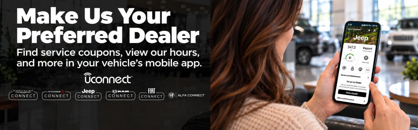 uconnect® make us your preferred dealer | Chiefland Chrysler Dodge Jeep Ram FIAT in Chiefland FL